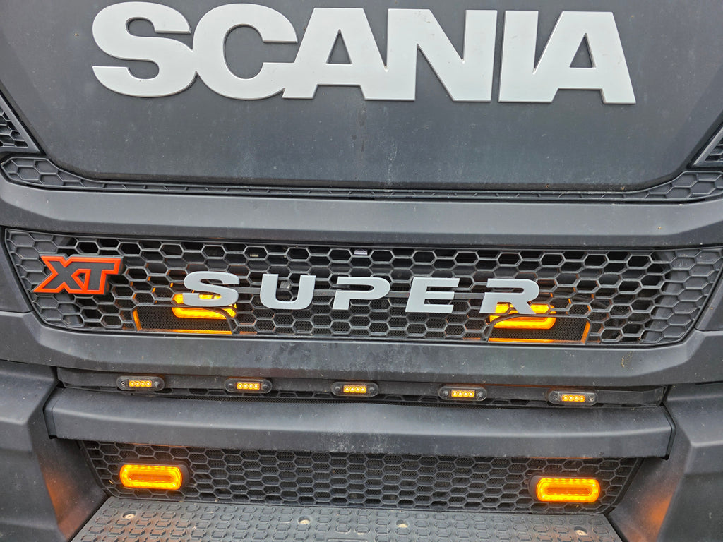 Custom 3D Printed Super Badge for Scania Next Gen Grey and Black