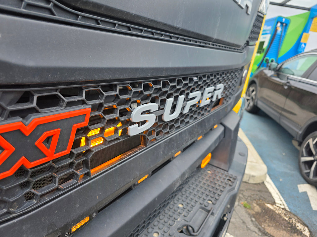 Custom 3D Printed Super Badge for Scania Next Gen Grey and Black