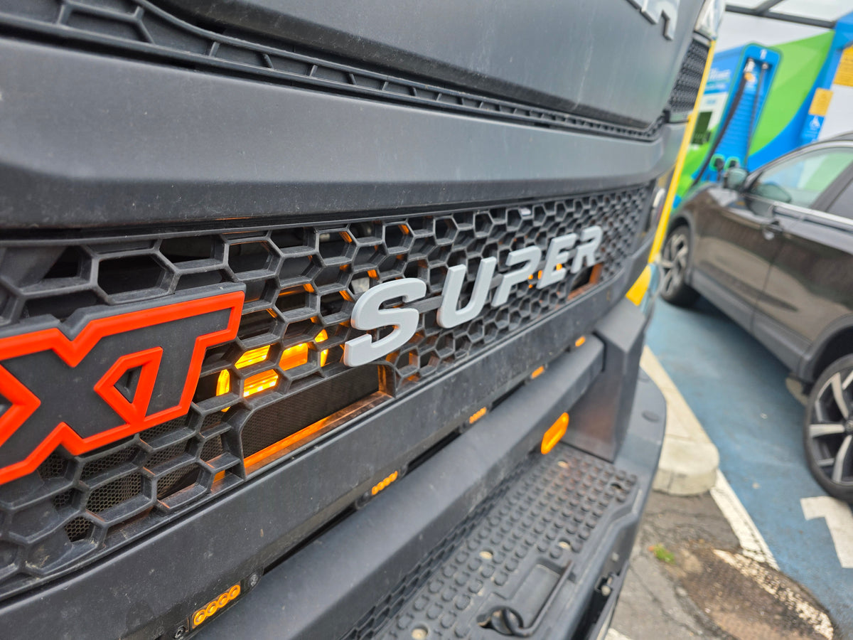 Custom 3D Printed Super Badge for Scania Next Gen Grey and Black