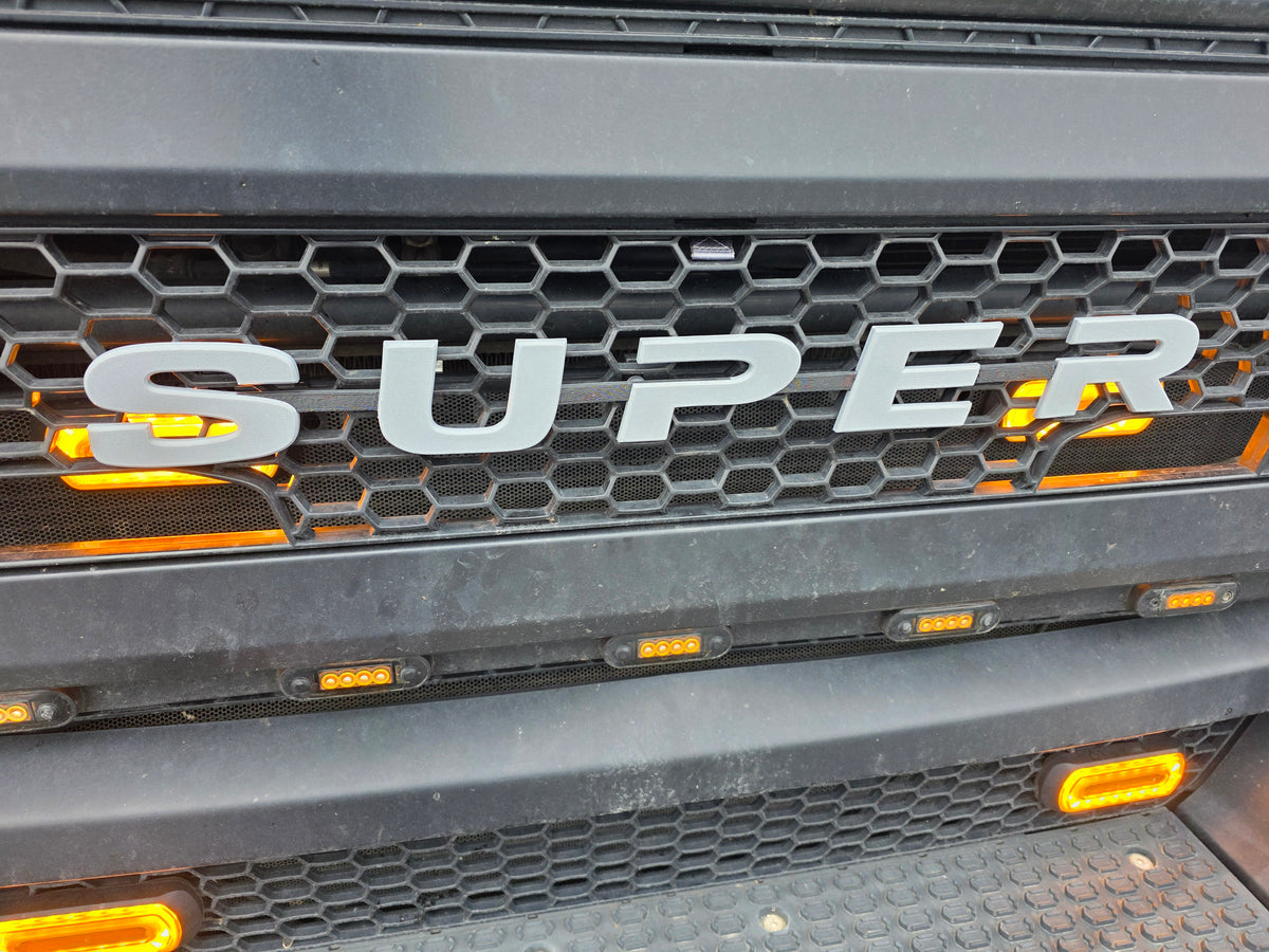 Custom 3D Printed Super Badge for Scania Next Gen Grey and Black