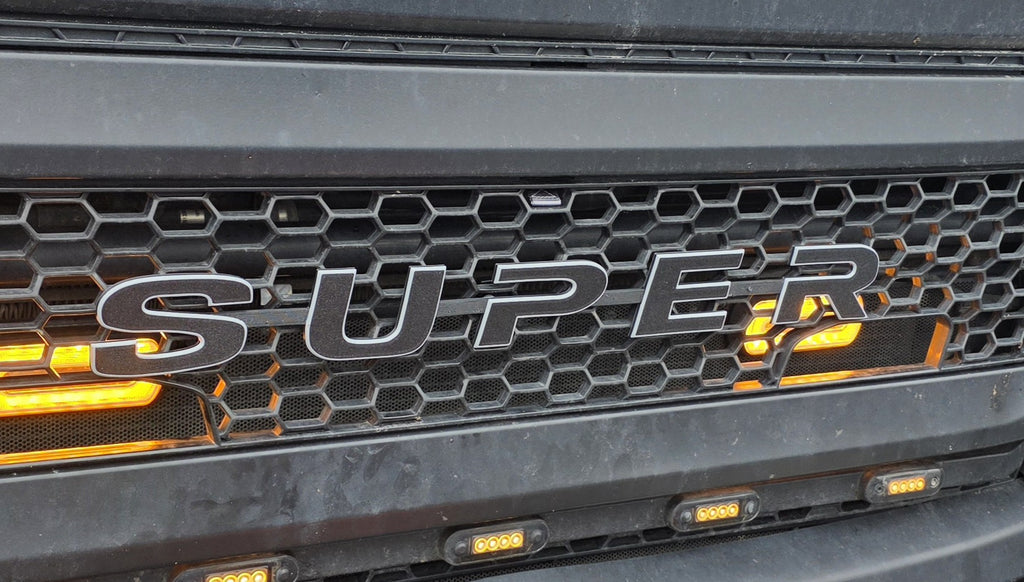 Custom 3D Printed Super Badge for Scania Next Gen Black with grey outline