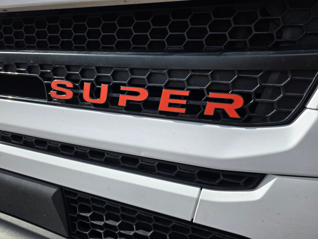 Custom 3D Printed SUPER Badge for Scania Next Gen – Lower Grill Edition Red on Black
