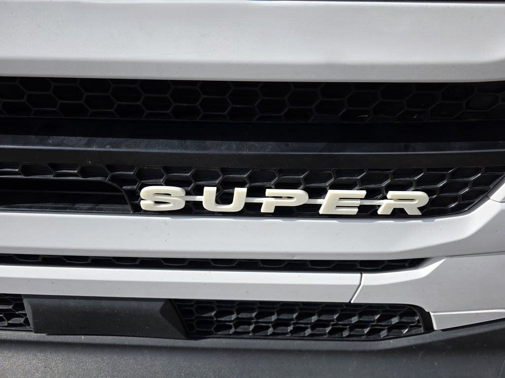 Custom 3D Printed SUPER Badge for Scania Next Gen – Lower Grill White