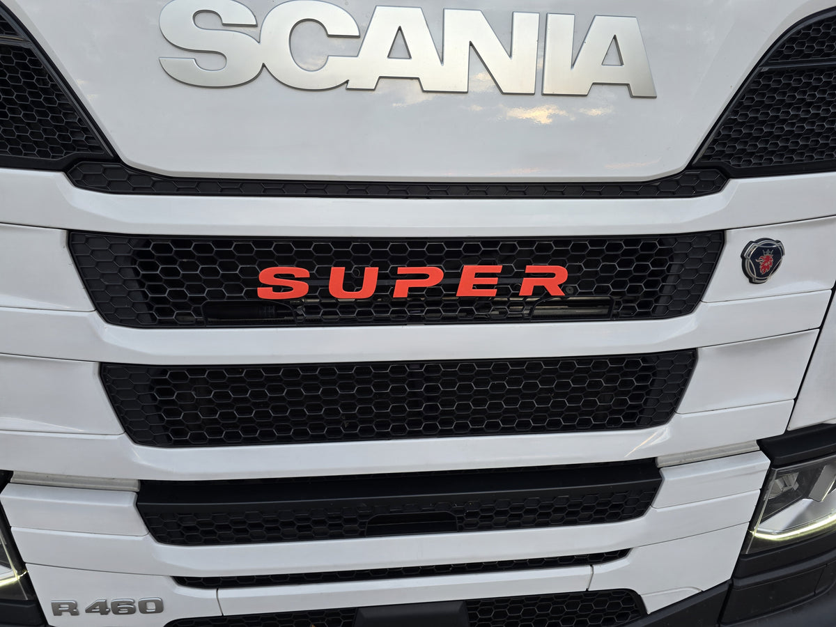 Custom 3D Printed Super Badge for Scania Next Gen Red and BLack