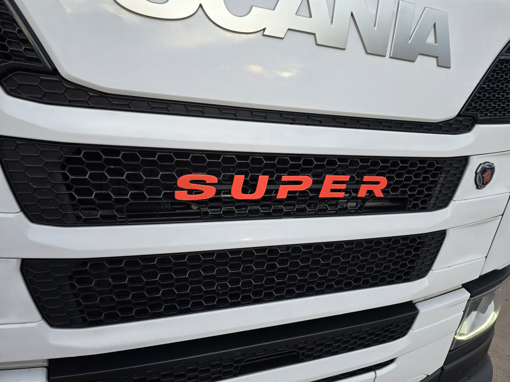Custom 3D Printed Super Badge for Scania Next Gen Red and BLack