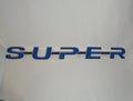 Custom 3D Printed Super Badge for Scania Next Gen Blue with white Outline on Black