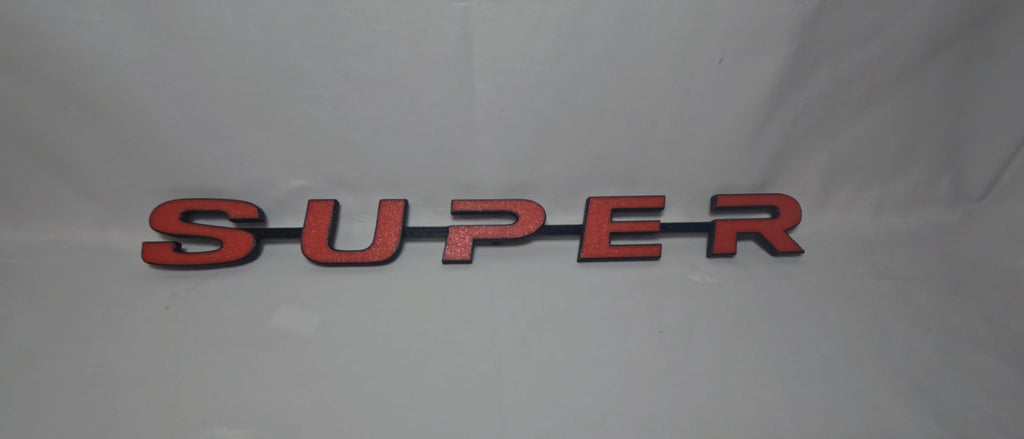 Custom 3D Printed SUPER Badge for Scania Next Gen – Lower Grill Edition Red on Black