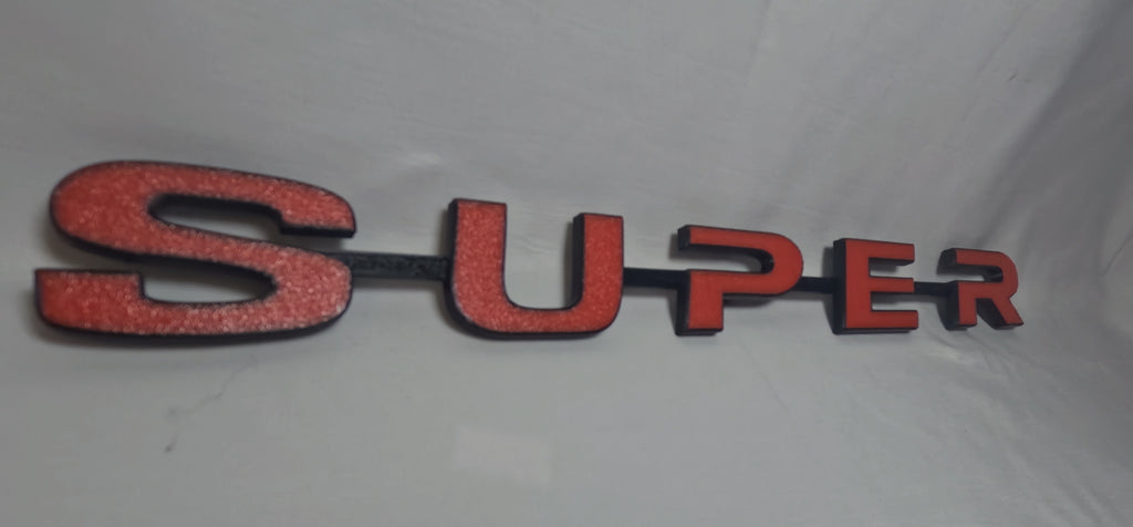 Custom 3D Printed SUPER Badge for Scania Next Gen – Lower Grill Edition Red on Black
