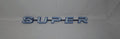 Custom 3D Printed SUPER Badge for Scania Next Gen – Lower Grill White with Blue outline on black