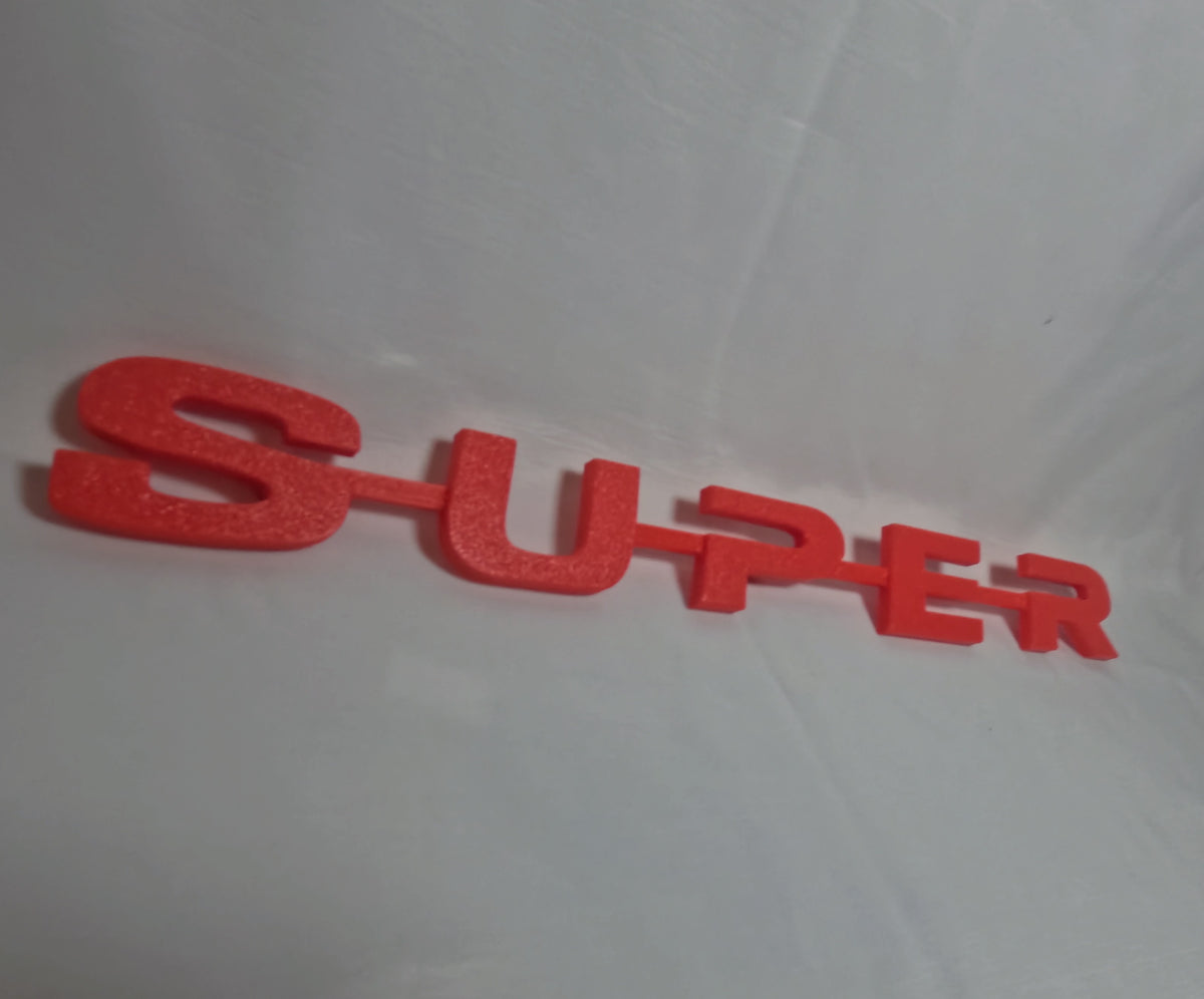Custom 3D Printed SUPER Badge for Scania Next Gen –Lower Grill RED