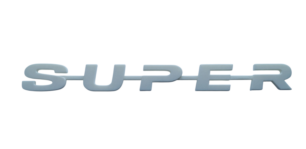 Custom 3D Printed SUPER Badge for Scania Next Gen – Lower Grill White
