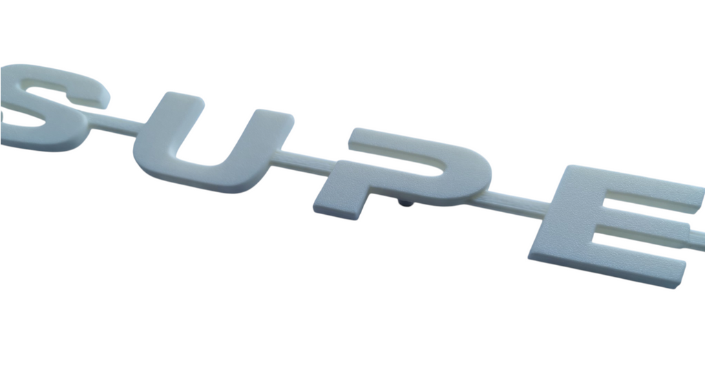 Custom 3D Printed SUPER Badge for Scania Next Gen – Lower Grill White