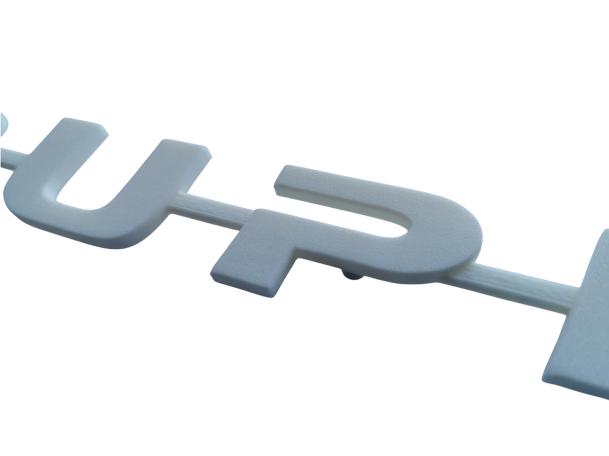 Custom 3D Printed SUPER Badge for Scania Next Gen – Lower Grill White