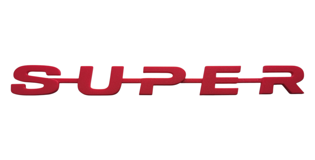 Custom 3D Printed SUPER Badge for Scania Next Gen –Lower Grill RED