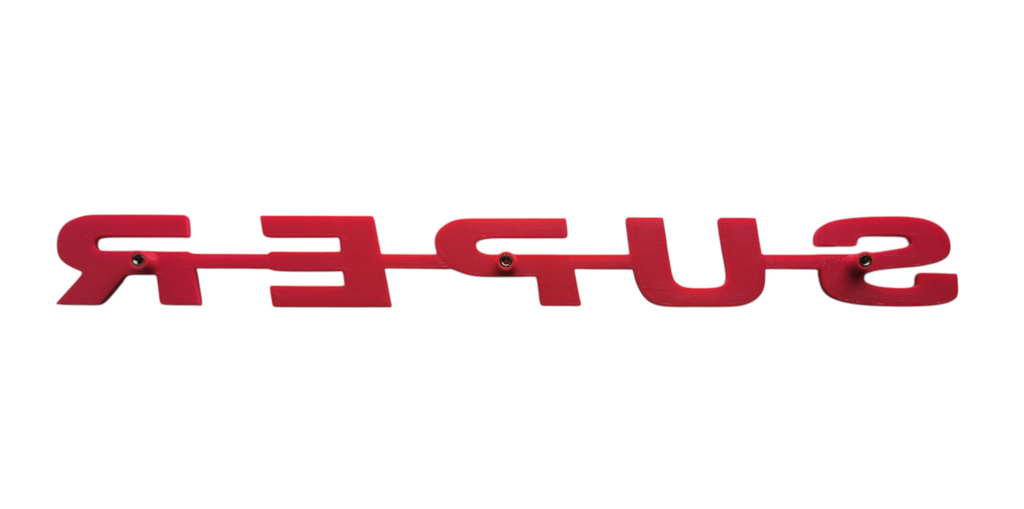 Custom 3D Printed SUPER Badge for Scania Next Gen –Lower Grill RED
