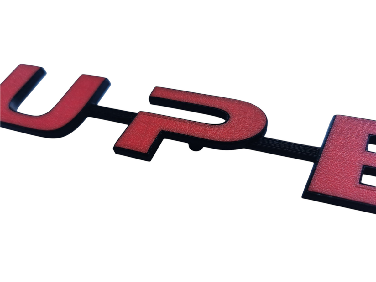 Custom 3D Printed SUPER Badge for Scania Next Gen – Lower Grill Edition Red on Black