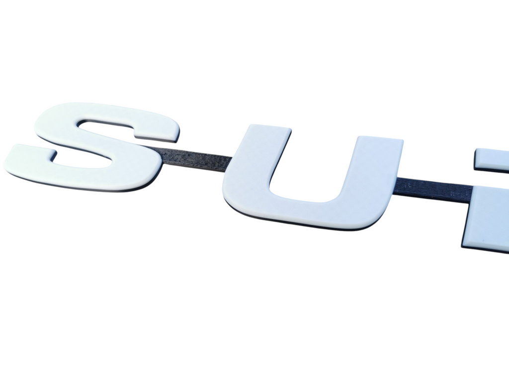 Custom 3D Printed Super Badge for Scania Next Gen White and Black