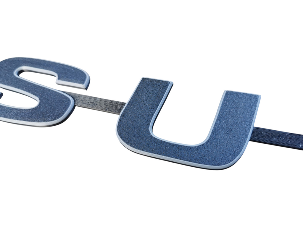 Custom 3D Printed Super Badge for Scania Next Gen Black with grey outline