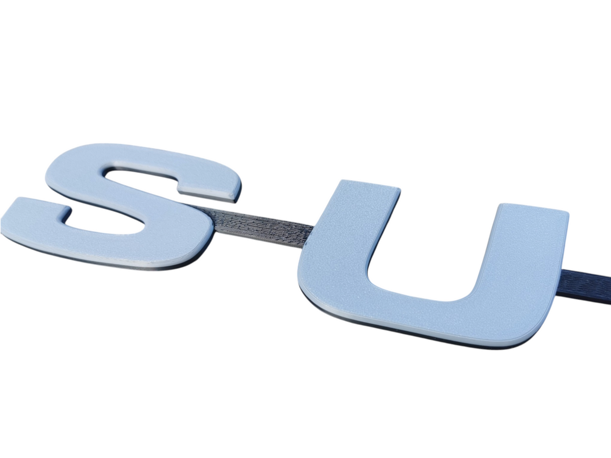 Custom 3D Printed Super Badge for Scania Next Gen White and Black