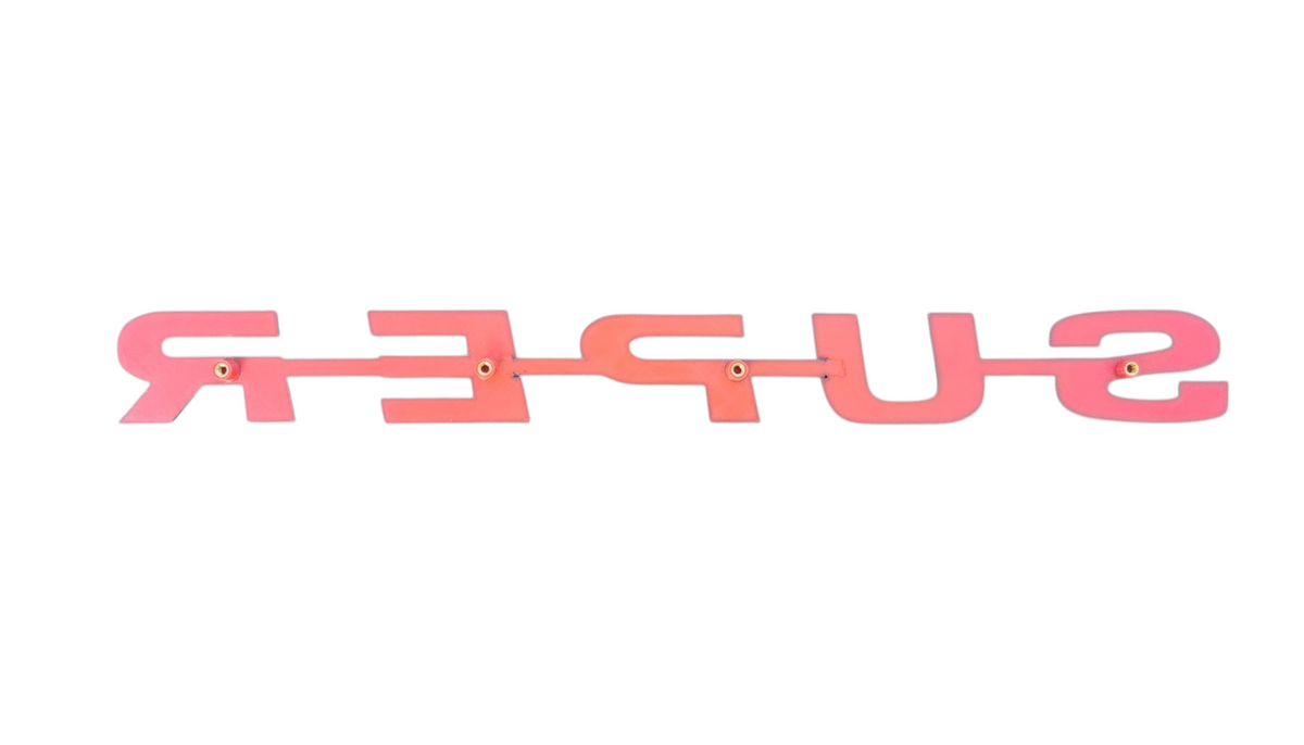 Custom 3D Printed Super Badge for Scania Next Gen White on Red with Black