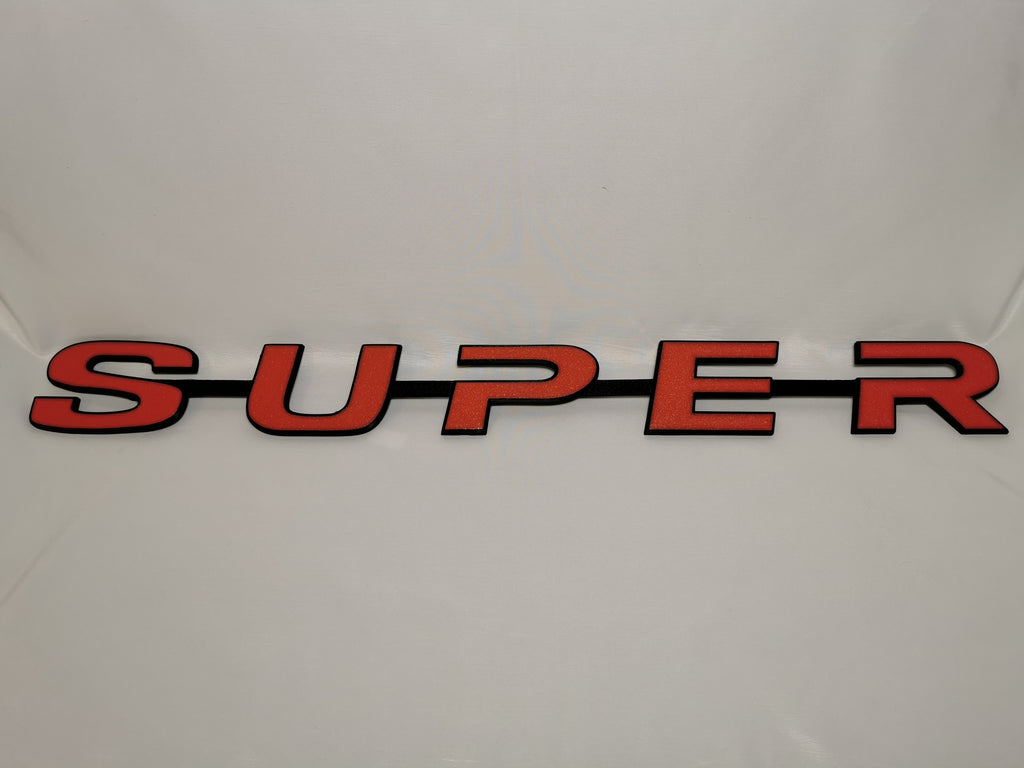 Custom 3D Printed Super Badge for Scania Next Gen Red on BLack