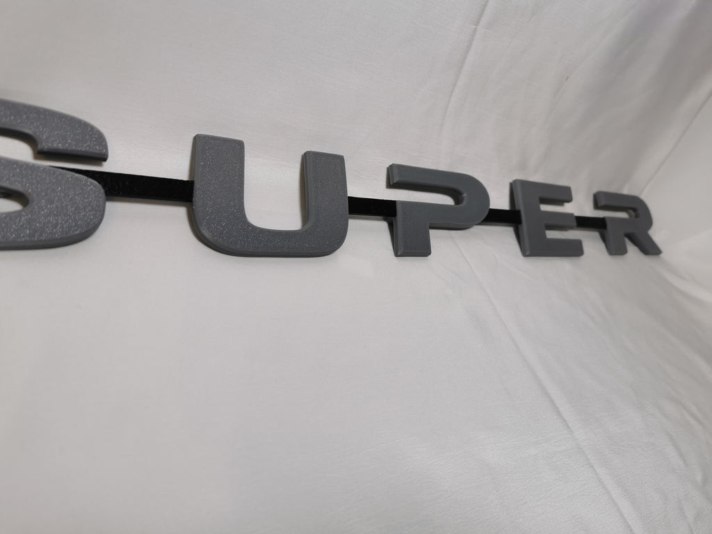 Custom 3D Printed Super Badge for Scania Next Gen Grey and Black