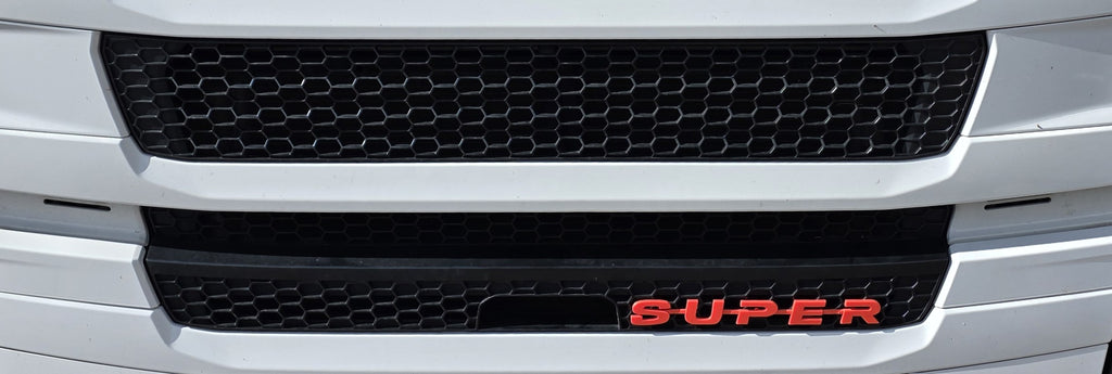Custom 3D Printed SUPER Badge for Scania Next Gen –Lower Grill RED
