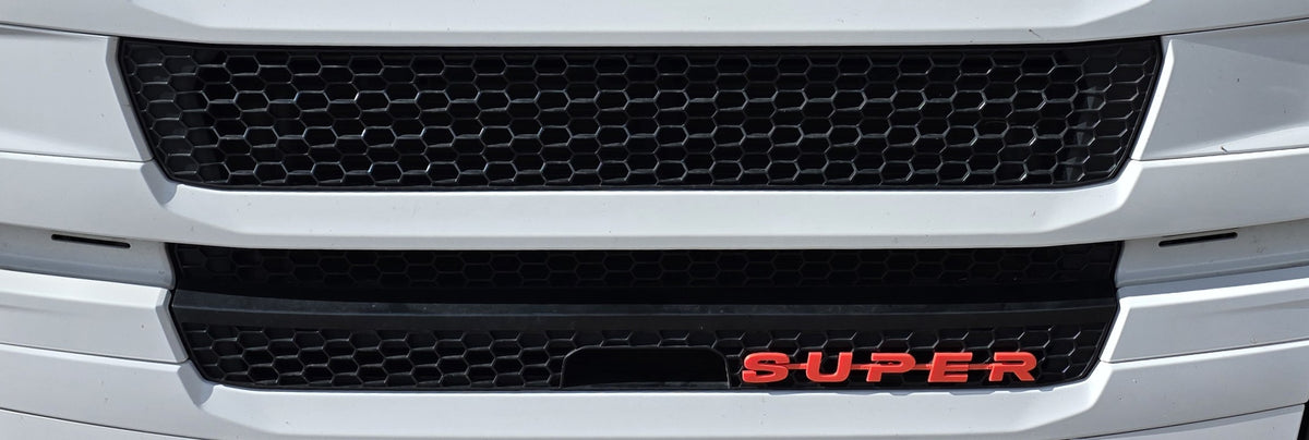 Custom 3D Printed SUPER Badge for Scania Next Gen –Lower Grill RED